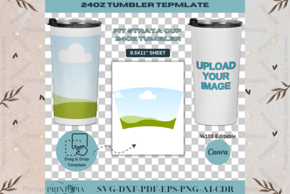 Download 24oz Tumbler Template for Strata Cups141 - Premium Resources